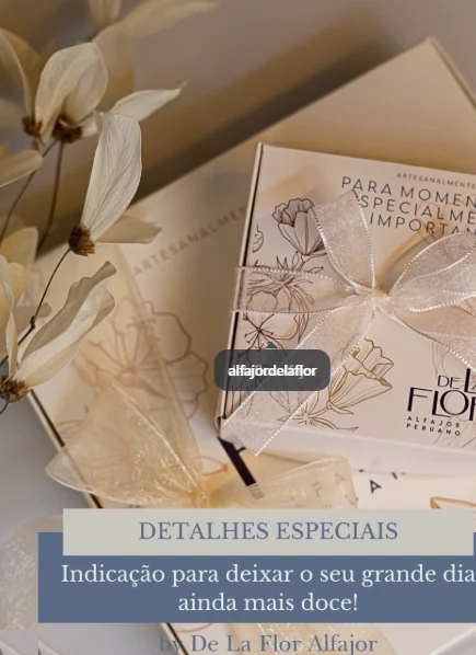 Caixa-presente De La Flor com laço, indicação para momentos especiais