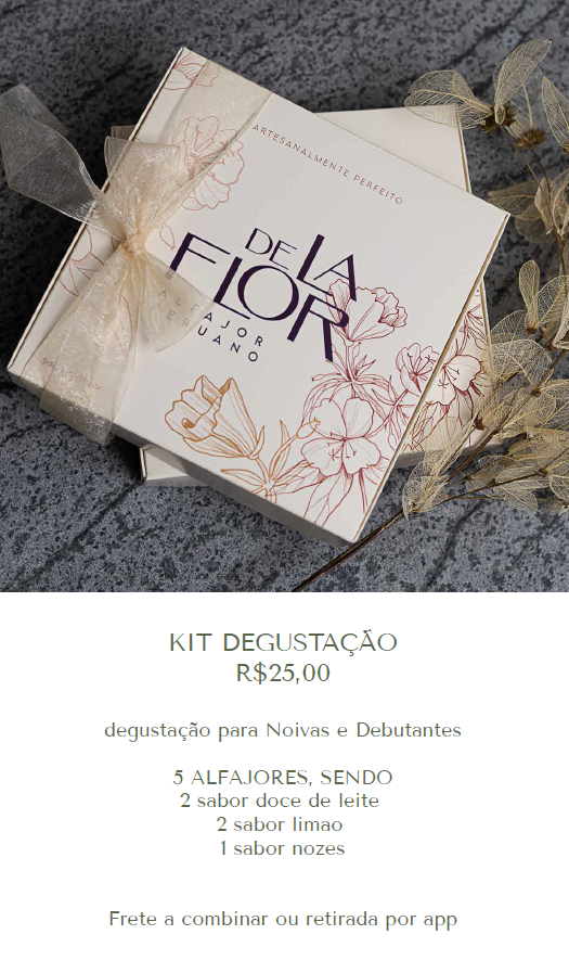 Kit degustação da De La Flor.